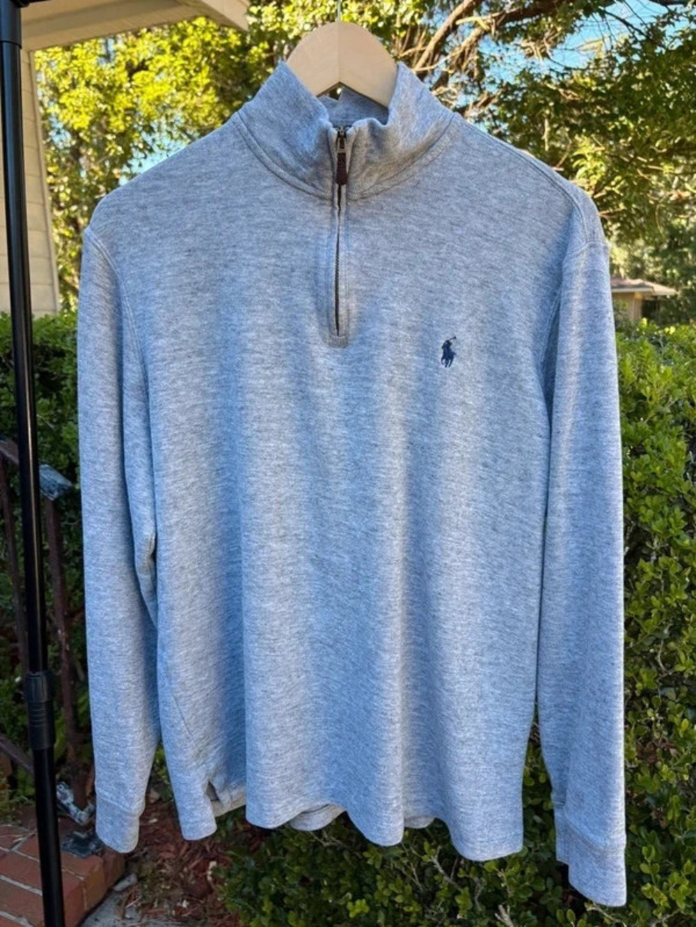 Polo Ralph Lauren Estate Rib Gray Quarter Zip Pullover